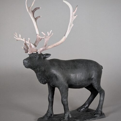 Paul Malliki Male Caribou Sculpture Inuit Art Canada