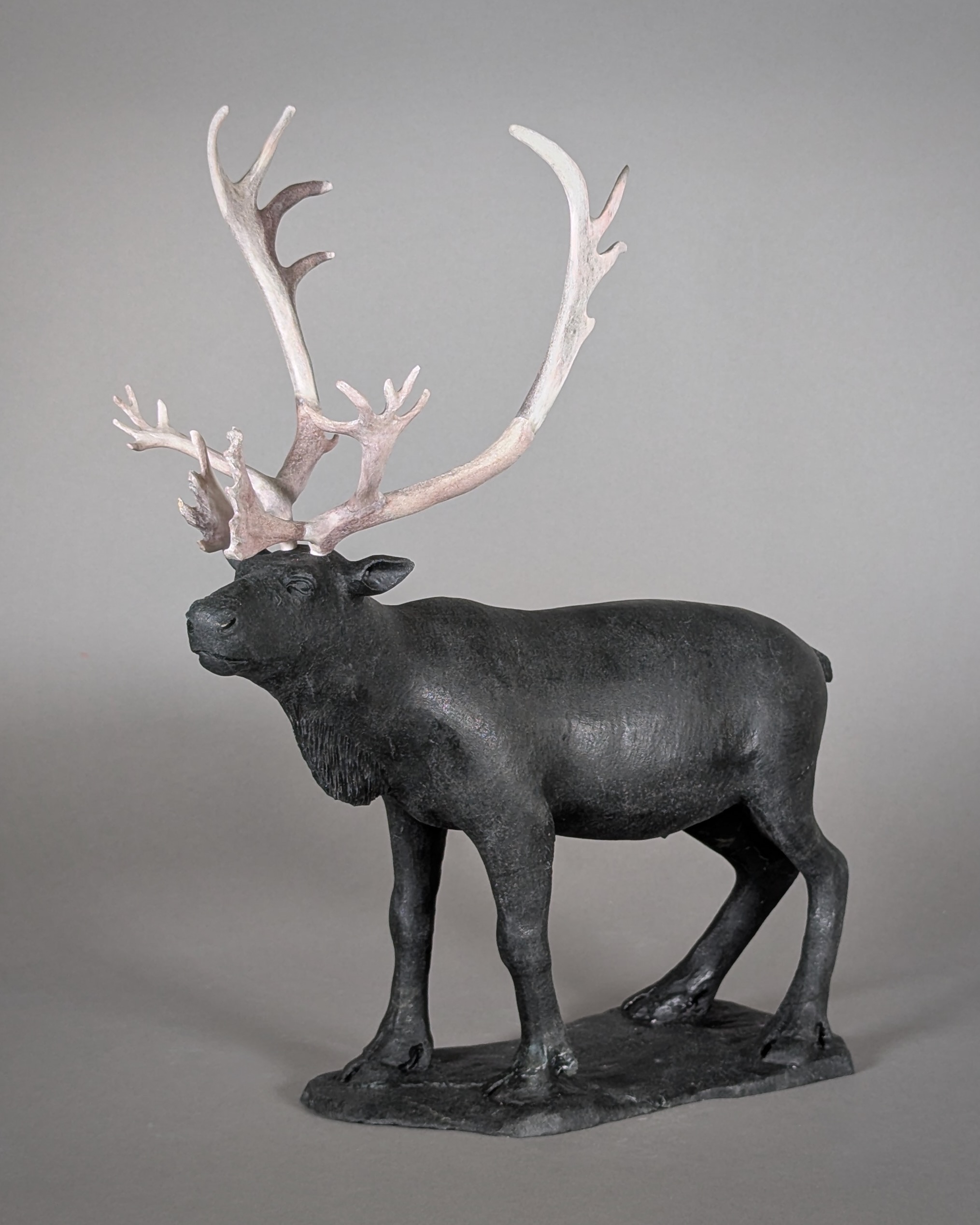 Paul Malliki Male Caribou Sculpture Inuit Art Canada