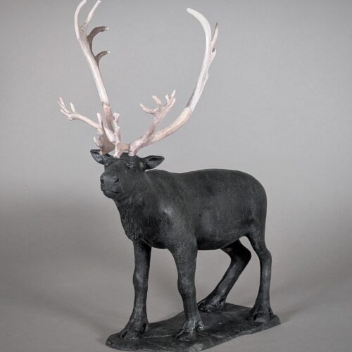 Paul Malliki Male Caribou Sculpture Inuit Art Canada