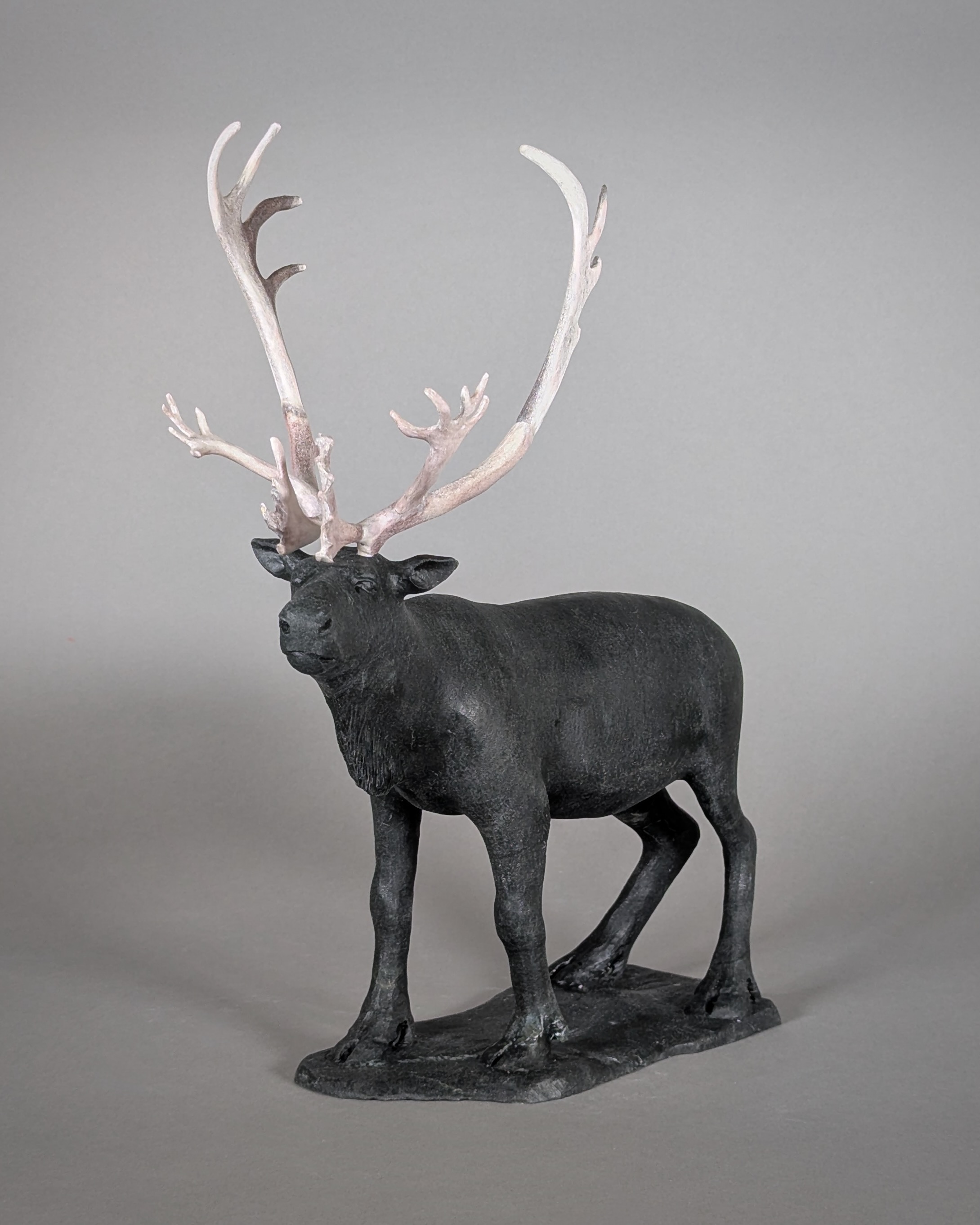 Paul Malliki Male Caribou Sculpture Inuit Art Canada