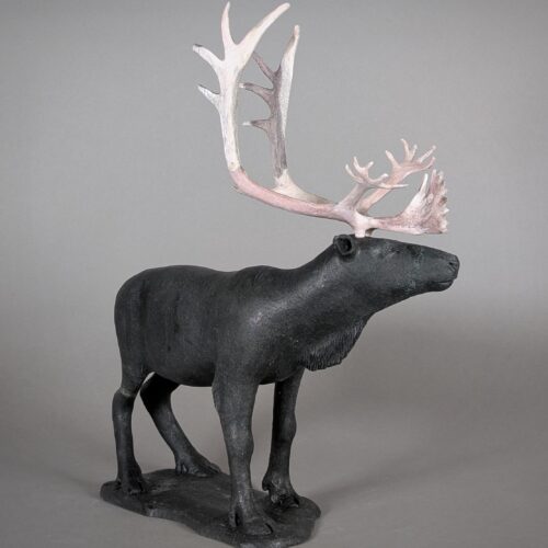 Paul Malliki Male Caribou Sculpture Inuit Art Canada