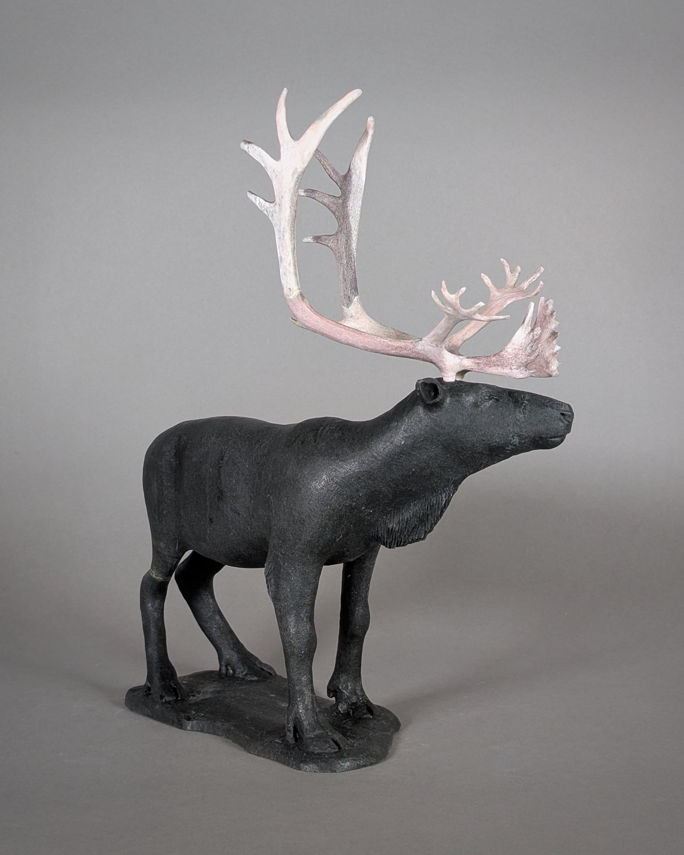 Paul Malliki Male Caribou Sculpture Inuit Art Canada
