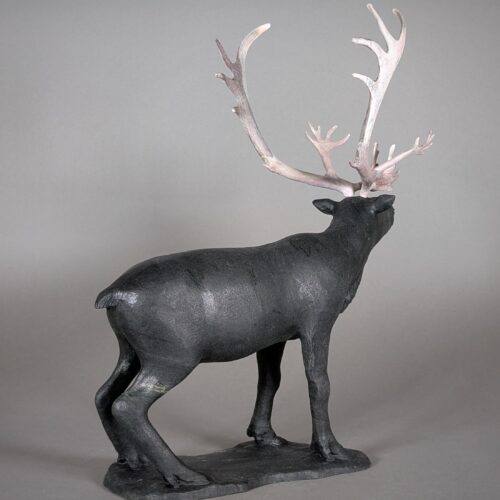 Paul Malliki Male Caribou Sculpture Inuit Art Canada