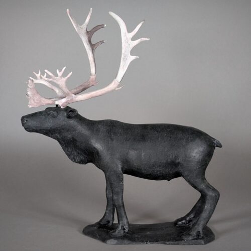 Paul Malliki Male Caribou Sculpture Inuit Art Canada