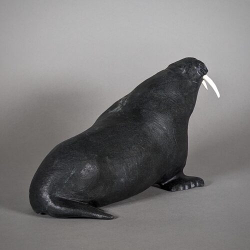 Paul Malliki Male Walrus Sculpture Inuit Art Canada