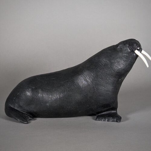 Paul Malliki Male Walrus Sculpture Inuit Art Canada