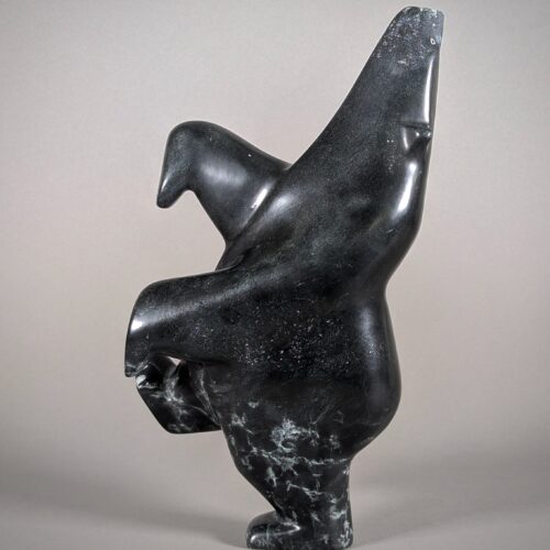 Dancing Bear Sculpture by Inuit Artist Joanie Ragere
