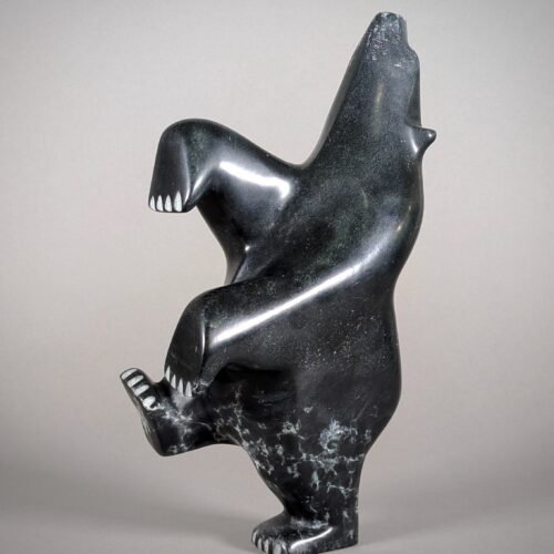 Dancing Bear Sculpture by Inuit Artist Joanie Ragere