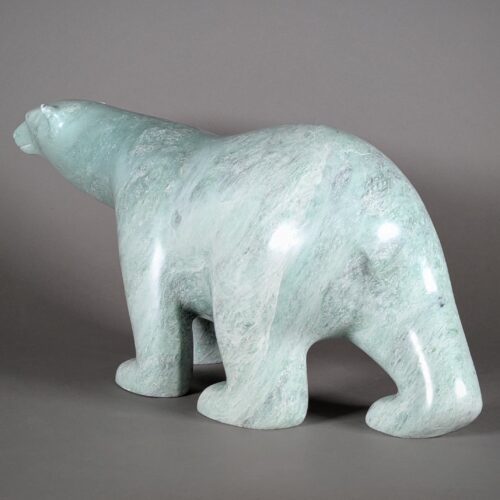 Walking Polar Bear Sculpture by Inuit artist Ashevak Adla