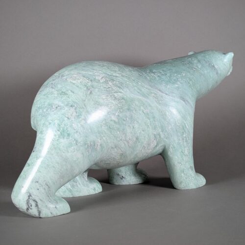 Walking Polar Bear Sculpture by Inuit artist Ashevak Adla
