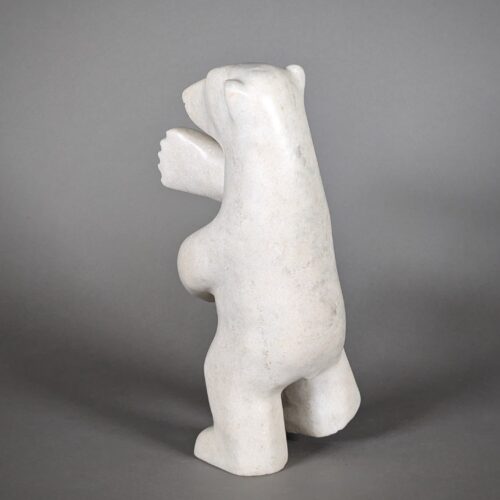 Dancing Polar Bear in Marble Inuit Sculpture Kooyoo